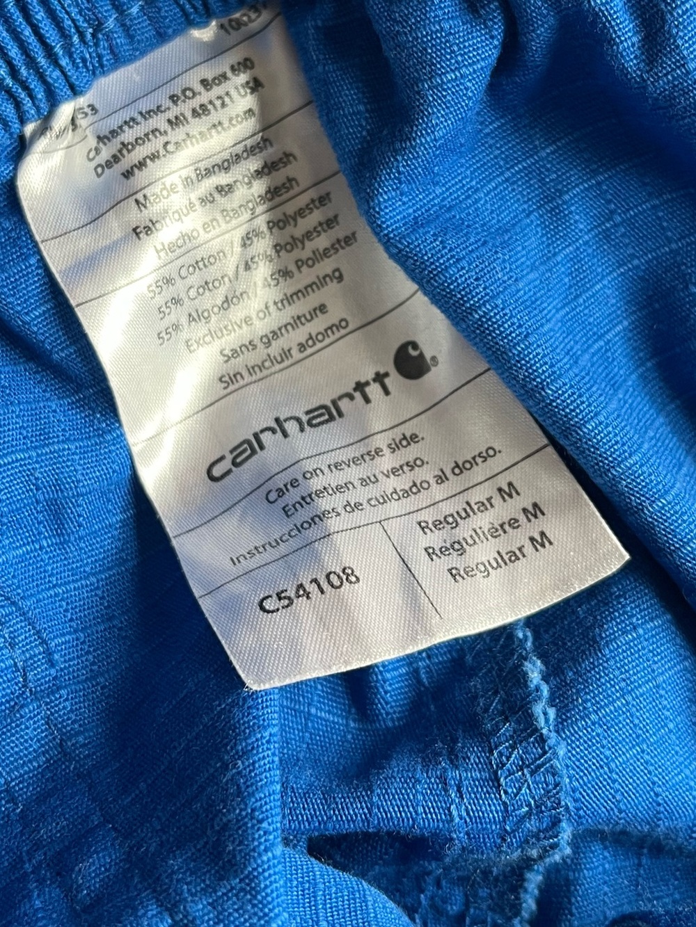Carhartt • Women’s Bright Blue Casual Cargo Pants - Picture 4 of 5